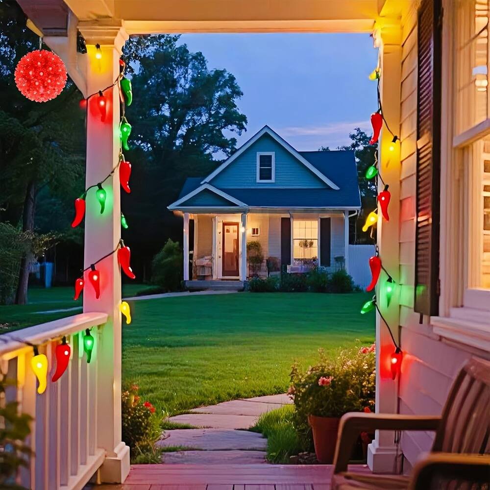 Left. RTMB - 6" Starlight Sphere with 50 Red LED Lights, UL-Listed Commercial Grade - Red.