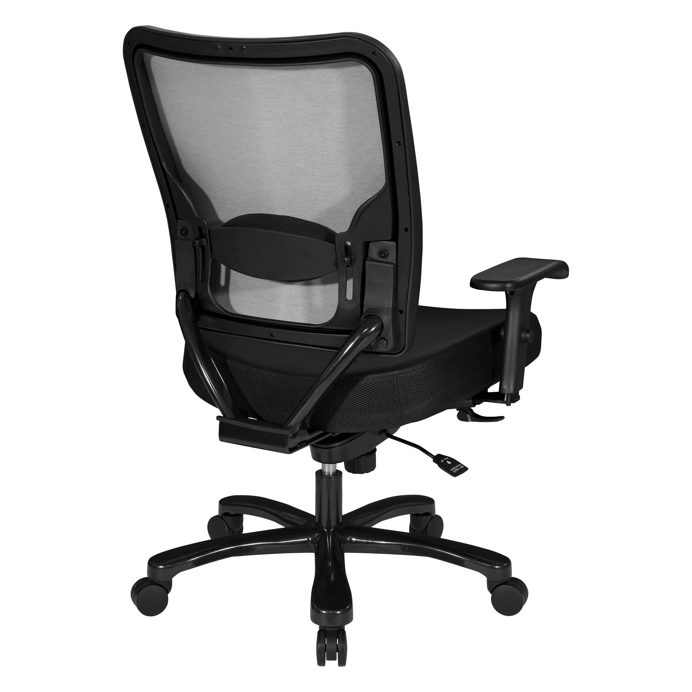 Back. Office Star Products - Big & Tall Ergonomic Chair - Dillon Black.