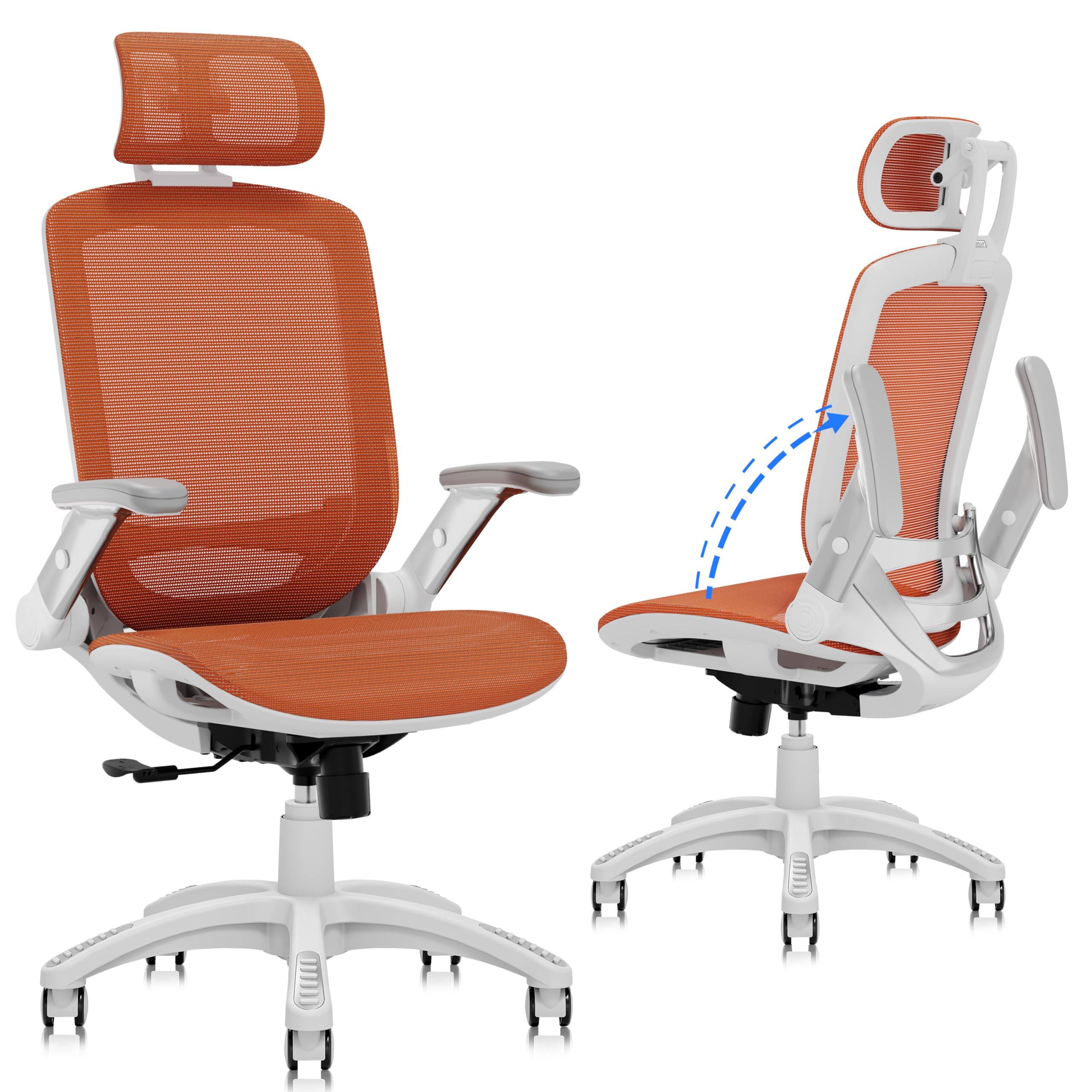 White Frame Orange Mesh