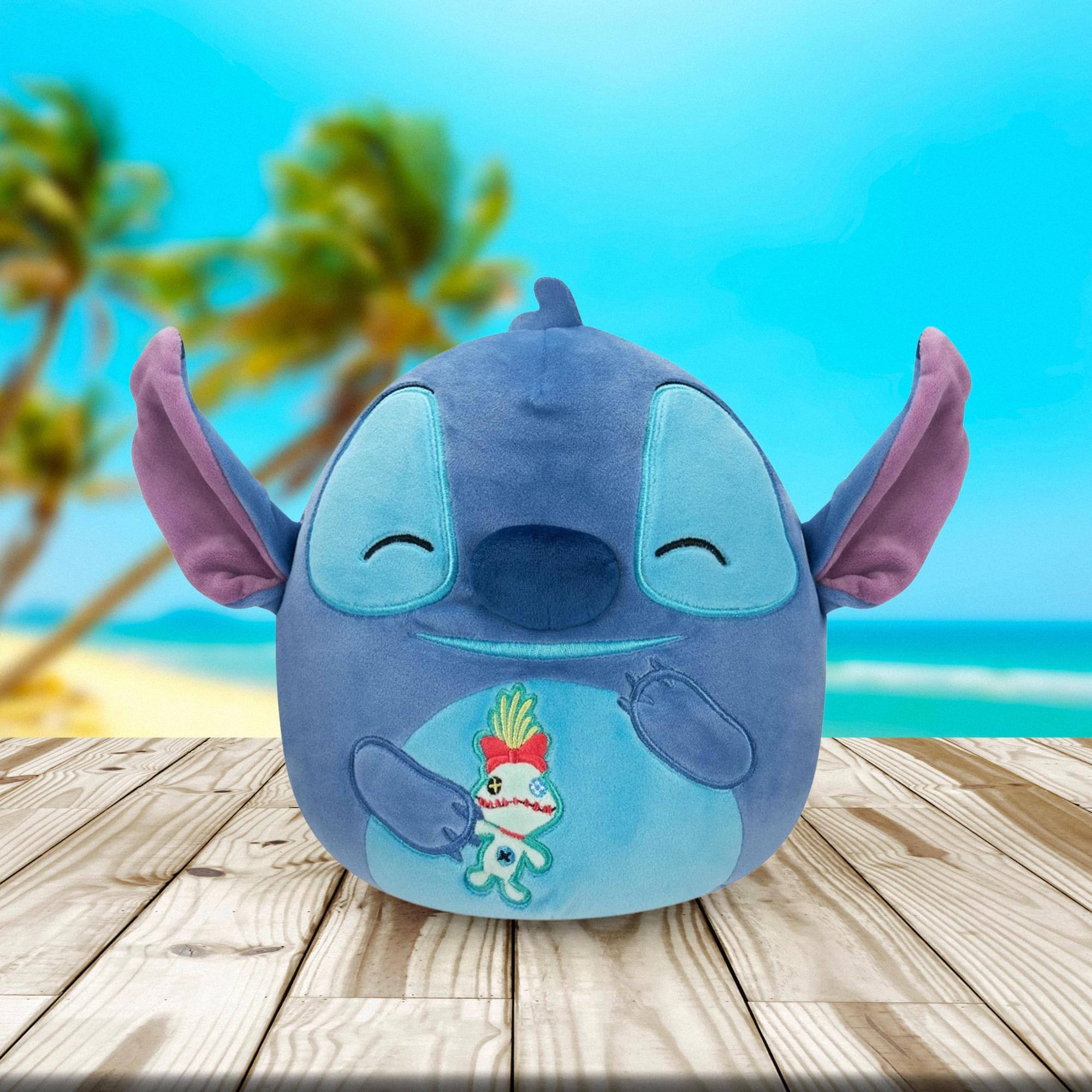 Alt View 1. Disney - Squishmallows Disney 8 Inch Plush | Stitch with Scrump - Blue.