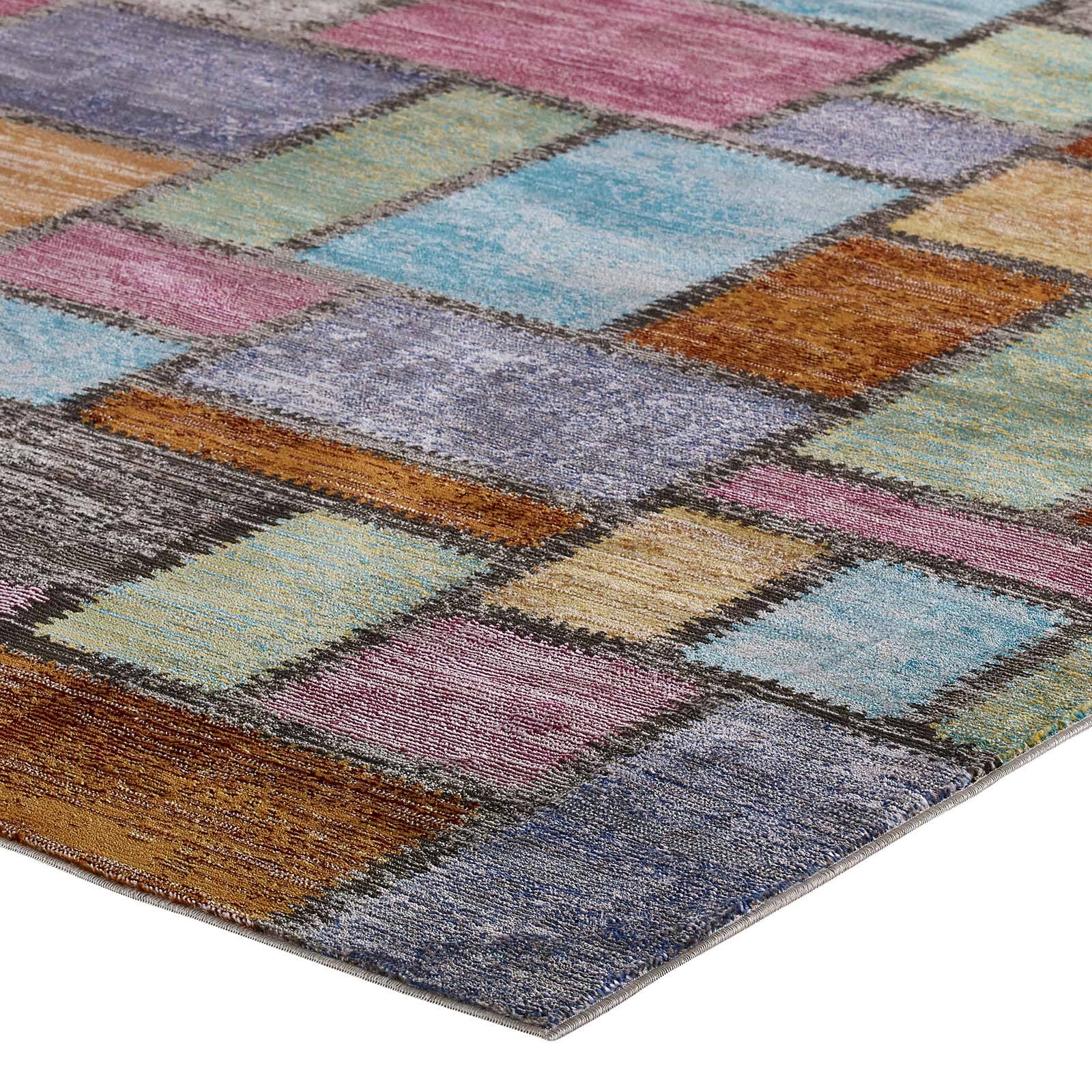 Alt View 3. Modway - Success Nyssa Abstract Geometric Mosaic Area Rug - Multicolored.