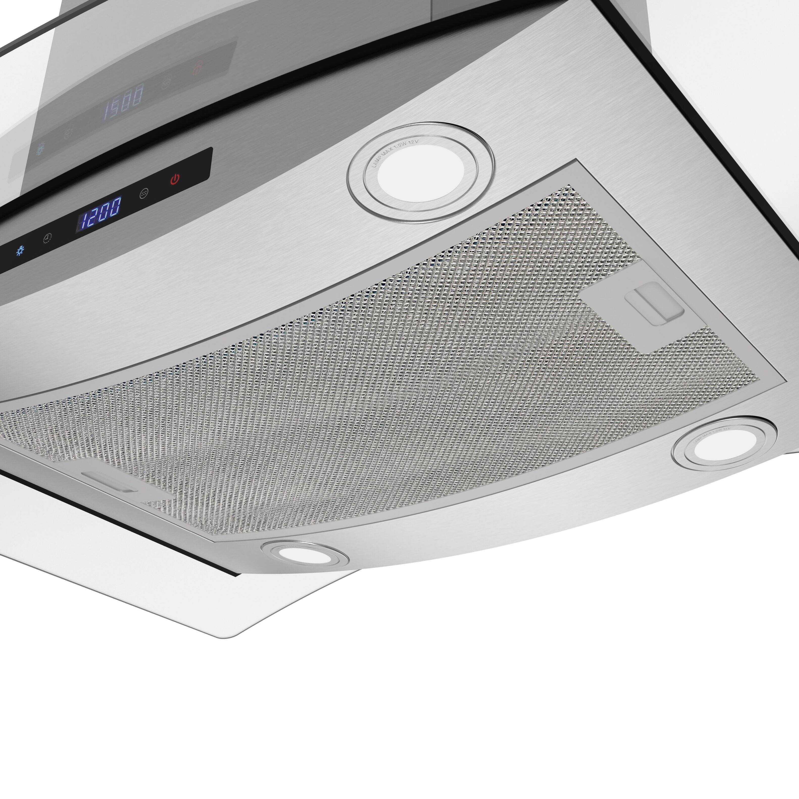 Streamline 30 inches Externally Vented Island Range Hood Brushed 
