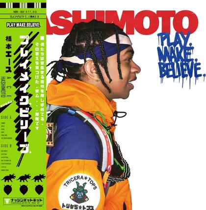 Sure, here is the corrected and grouped text from the image:
---
**SHIMOTO**
**PLAY. MAKE. BELIEVE.**
**橋本ヒロシ**
**SIDE A**
- ZOMBIE GIRLS
- O.M.W.
- TRACK STAR
- THE GREAT WOLVES
**SIDE B**
- BASH HATS
- ACTIVATING
- NIC TO KNOW YOU
- FINEST MOTHERFUCKER
- FLY FLY
- ENDING TIME
**PLAY. MAKE. BELIEVE.**
**HASHIMOTO**
**TRICERA TOPS**
**NHN-007 ¥2,000**
**PLAY. MAKE. BELIEVE.**
**橋本ヒロシ**
**PLAY. MAKE. BELIEVE.**
**SIDE A**
**SIDE B**
**TRICERA TOPS**
**PLAY. MAKE. BELIEVE.**
**橋本ヒロシ**
**PLAY. MAKE. BELIEVE.**
**SIDE A**
**SIDE B**
**TRICERA TOPS**
**PLAY. MAKE. BELIEVE.**
**橋本ヒロシ**
**PLAY. MAKE. BELIEVE.**
**SIDE A**