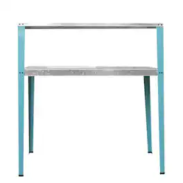 AmeriHome - Multi-Use Steel Table/Work Bench with Teal Legs - Multicolor