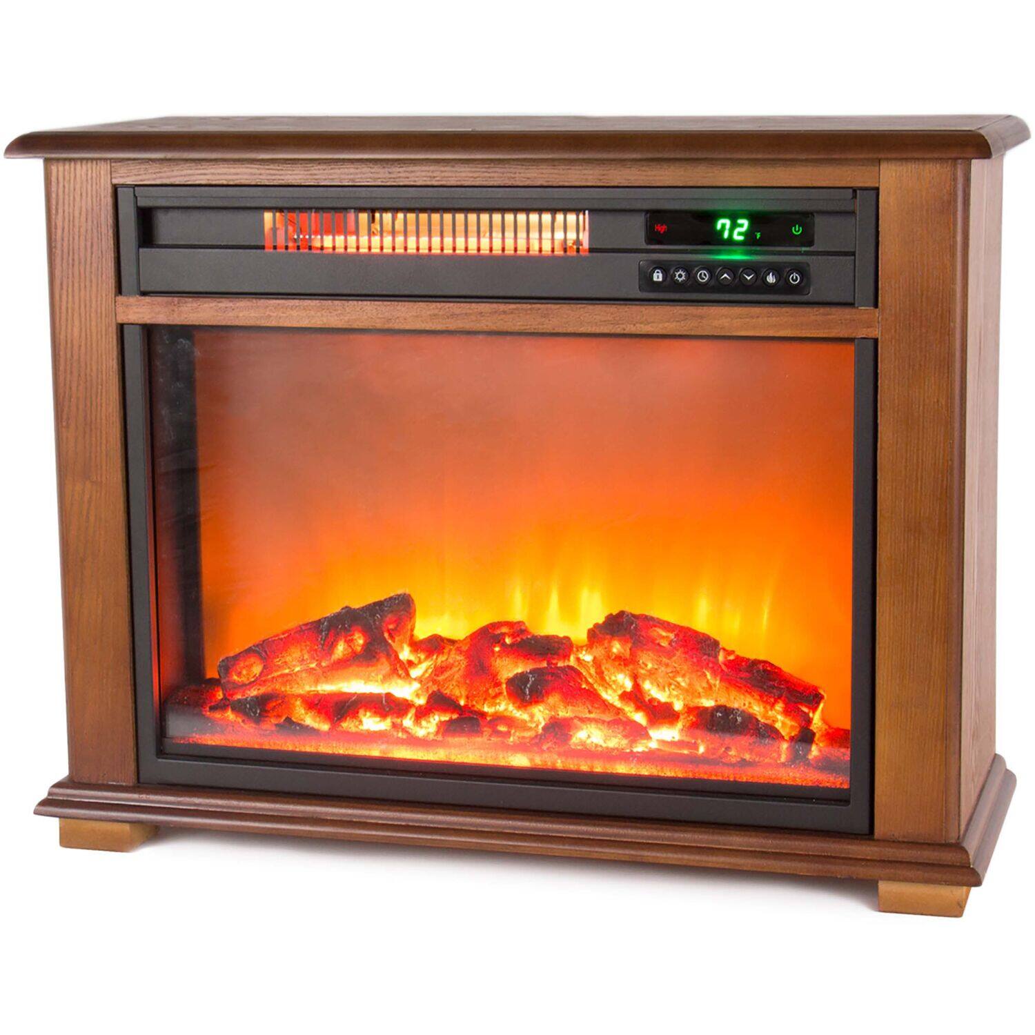 Lifesmart 3 Quartz Infrared Fireplace Heater with Remote