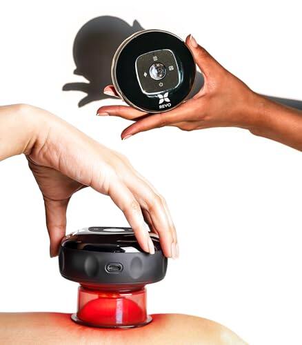 Front. Vulpecula Spade - REVO The Original 4-in-1 Smart Cupping Therapy Massager, Red Light Therapy for Targeted Pain Relief, Knots, Aches,.