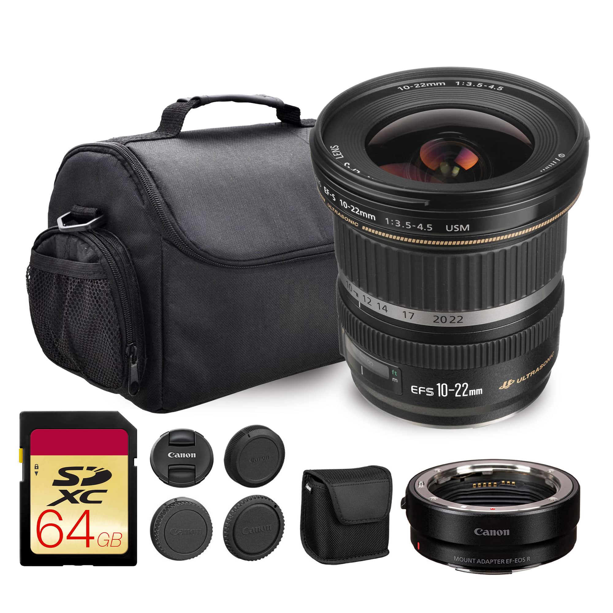 Canon - EF-S 10-22mm f/3.5-4.5 USM Lens (9518A002) EF-EOS R Adapter Photography Bundle - Black price history on PriceWatchPro