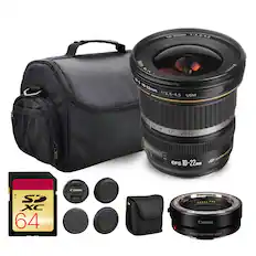 10-22mm 113.8-4.8 LENS CANON PRASONIC 10-22mm 1:3.5-4.5 USM ........... SS 10- 12 14 17 2022 I it E uF ULTRASON EFS 10-22mm Y 1 SD XC 64 GB Canon Caton Coea Canun ..S82 ..- Canon MOUNT ADAPTER EF-EOS R