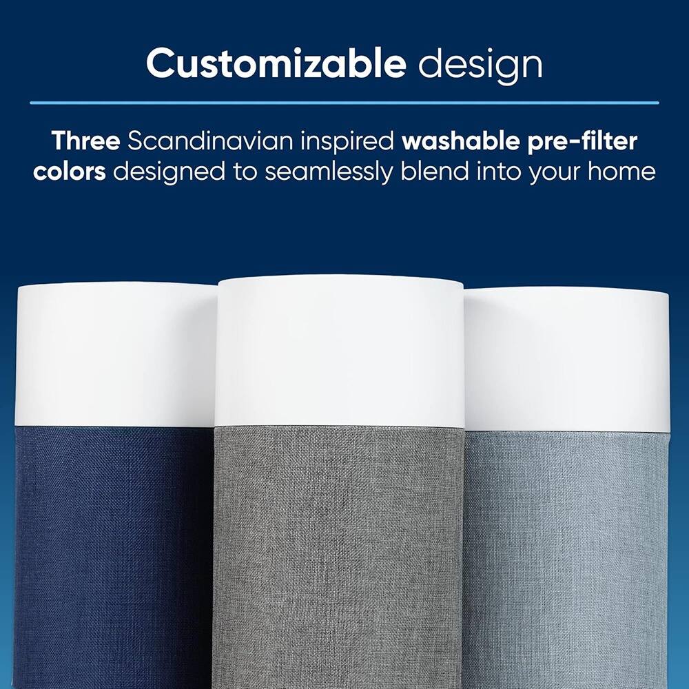 Customizable design

Three Scandinavian inspired washable pre-filter colors designed to seamlessly blend into your home