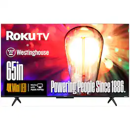 Westinghouse - 65" Mini-LED 4K UHD Roku TV with Dolby Vision, QLED, Local Dimming, MEMC, AirPlay 2 & HomeKit