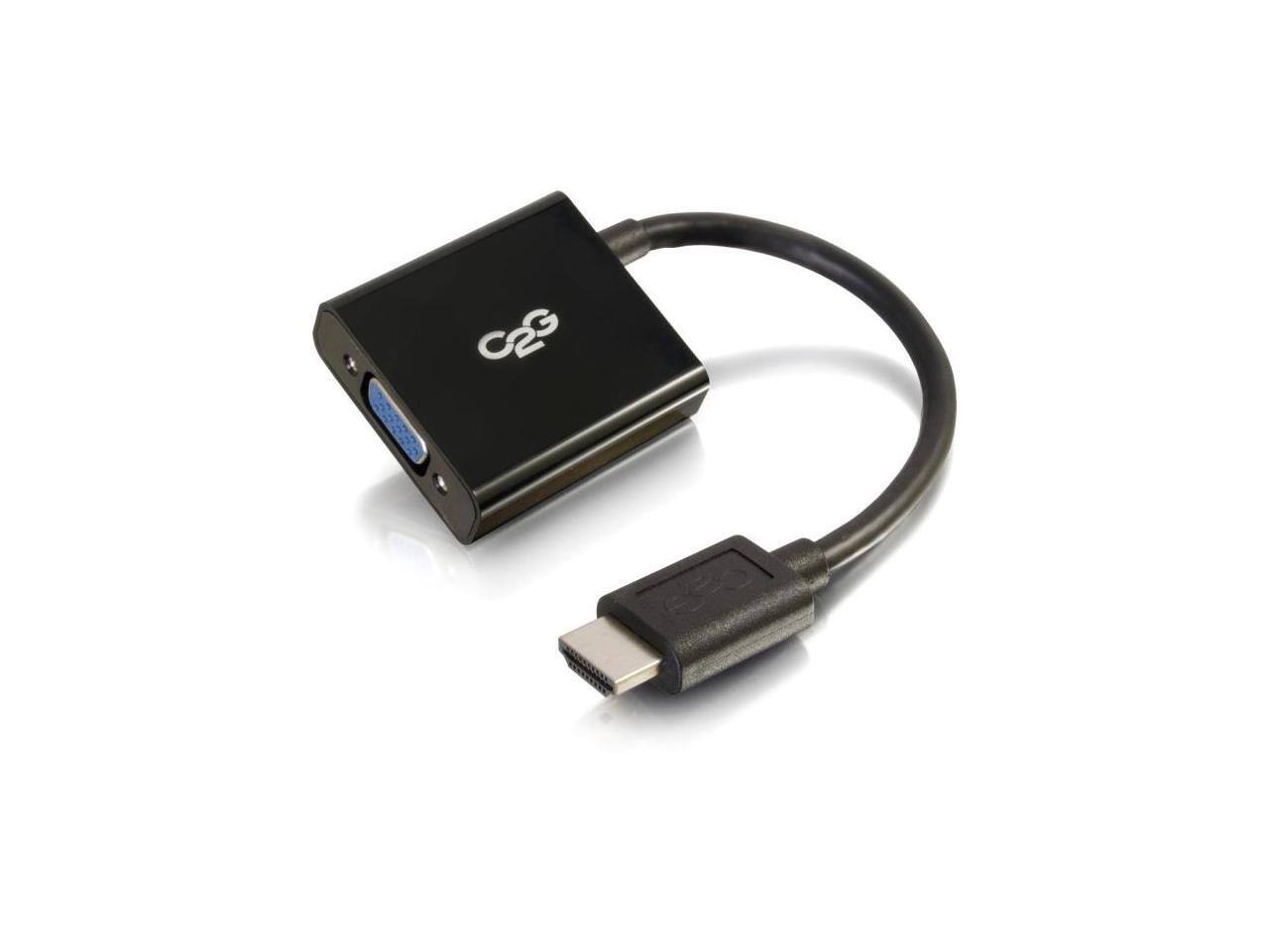 Alt View 5. Cables to Go - C2g 8In Hdmi To Vga Adapter Converter Dongle - Black.