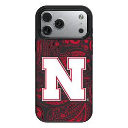 Keyscaper - NCAA - Nebraska Huskers Paisley iPhone Magnetic Bump Case - 16 Plus - Black