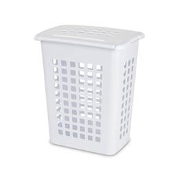 Sterilite - Rectangular LiftTop Plastic Clothes Laundry Hamper Bin w/ Lid (4 Pack) - White