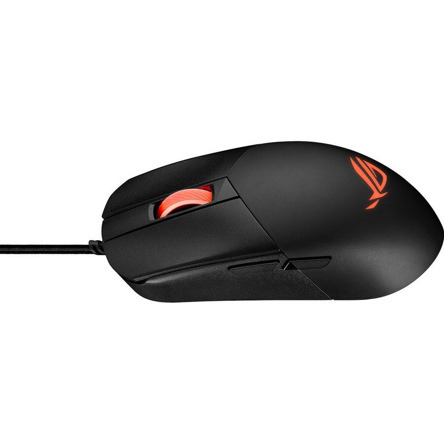 Alt View 1. ASUS - Asus ROG Strix Impact III P518 Gaming Mouse - Optical - Cable - Black - USB 2.0 Type A - 12000 dpi - 5 Programmable - Black.