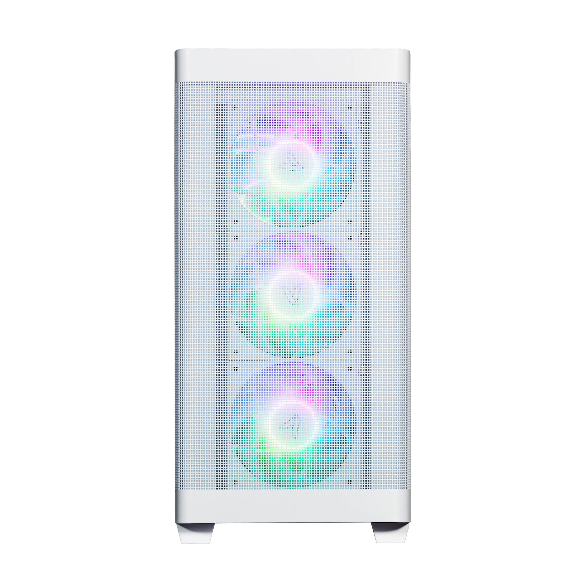 Alt View 5. Velztorm - Velztorm Pilum Z2 Gaming Desktop PC (AMD Ryzen 7 5700X, GeForce RTX 5060, 32GB DDR4 RAM, 1TB PCIe SSD, Windows 11 Home) - White.