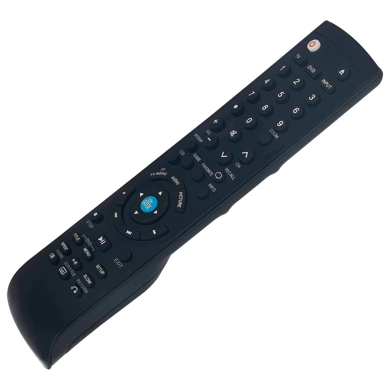 - STOP  
- TITLE  
- MENU  
- AUDIO  
- SUBTITLE  
- SETUP  
- RETURN  
- EXIT  
- OK  
- PICTURE  
- VOL  
- CH  
- FAVORITE  
- RECALL  
- INFO  
- ZOOM  
- TV  
- DVD  
- INPUT  
- TV MENU  
- RETURN  
- GUIDE  
- 1  
- 2  
- 3  
- 4  
- 5  
- 6  
- 7  
- 8  
- 9  
- 0  
- +  
- -  
- ZOOM  
- PICTURE  
- FAVORITE  
- RECALL  
- INFO  
- TV  
- DVD  
- INPUT  
- TV MENU  
- RETURN  
- GUIDE  
- STOP  
- TITLE  
- MENU  
- AUDIO  
- SUBTITLE  
- SETUP  
- RETURN  
- EXIT  
- OK  
- PICTURE  
- VOL  
- CH  
- FAVORITE  
- RECALL  
- INFO  
- ZOOM  
- TV  
- DVD  
- INPUT