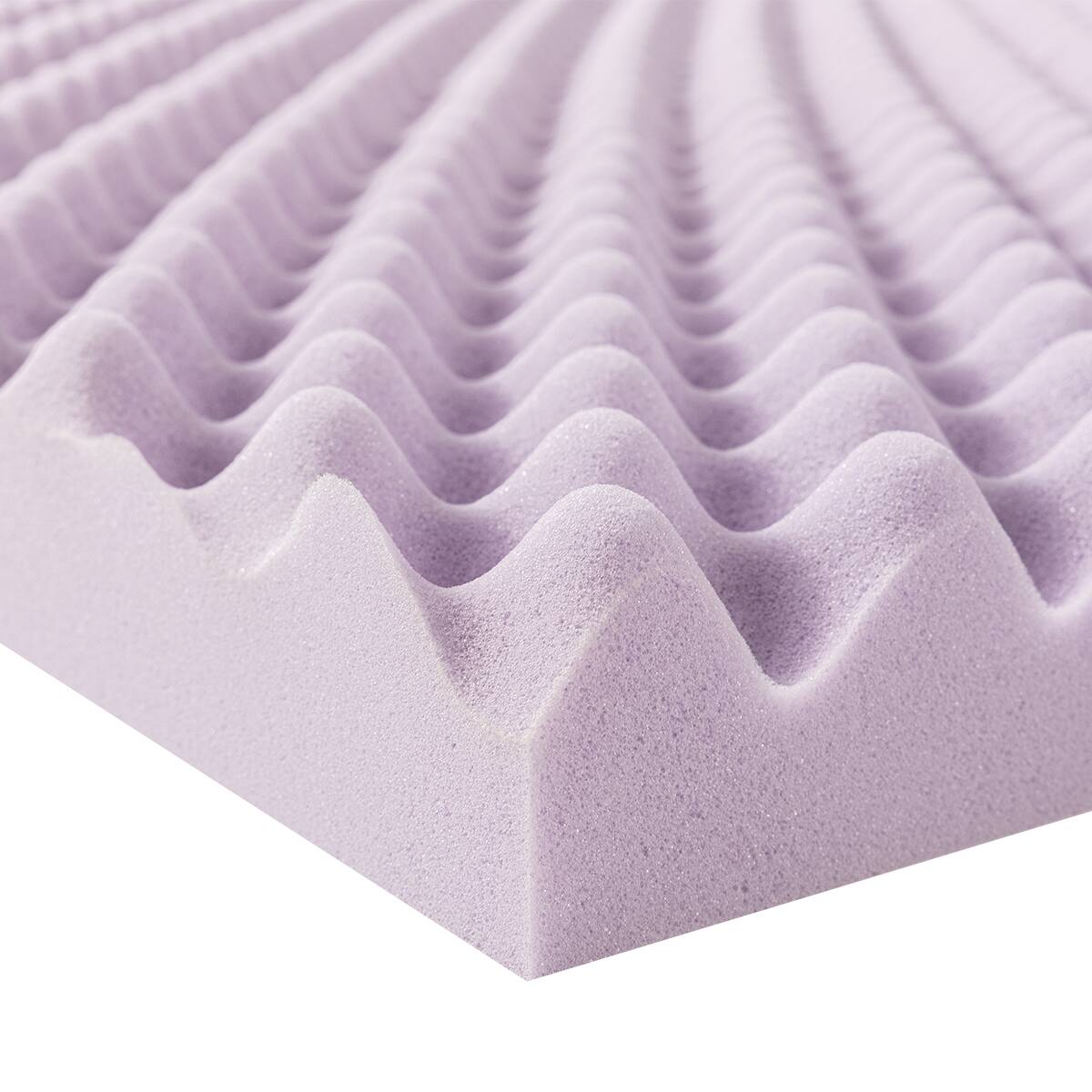 Back. Bestier - 2 Inch Egg Crate Memory Foam Mattress Topper, Cooling Gel Infused Foam Mattress Topper for Pressure Relief Bed Topper - Twin.