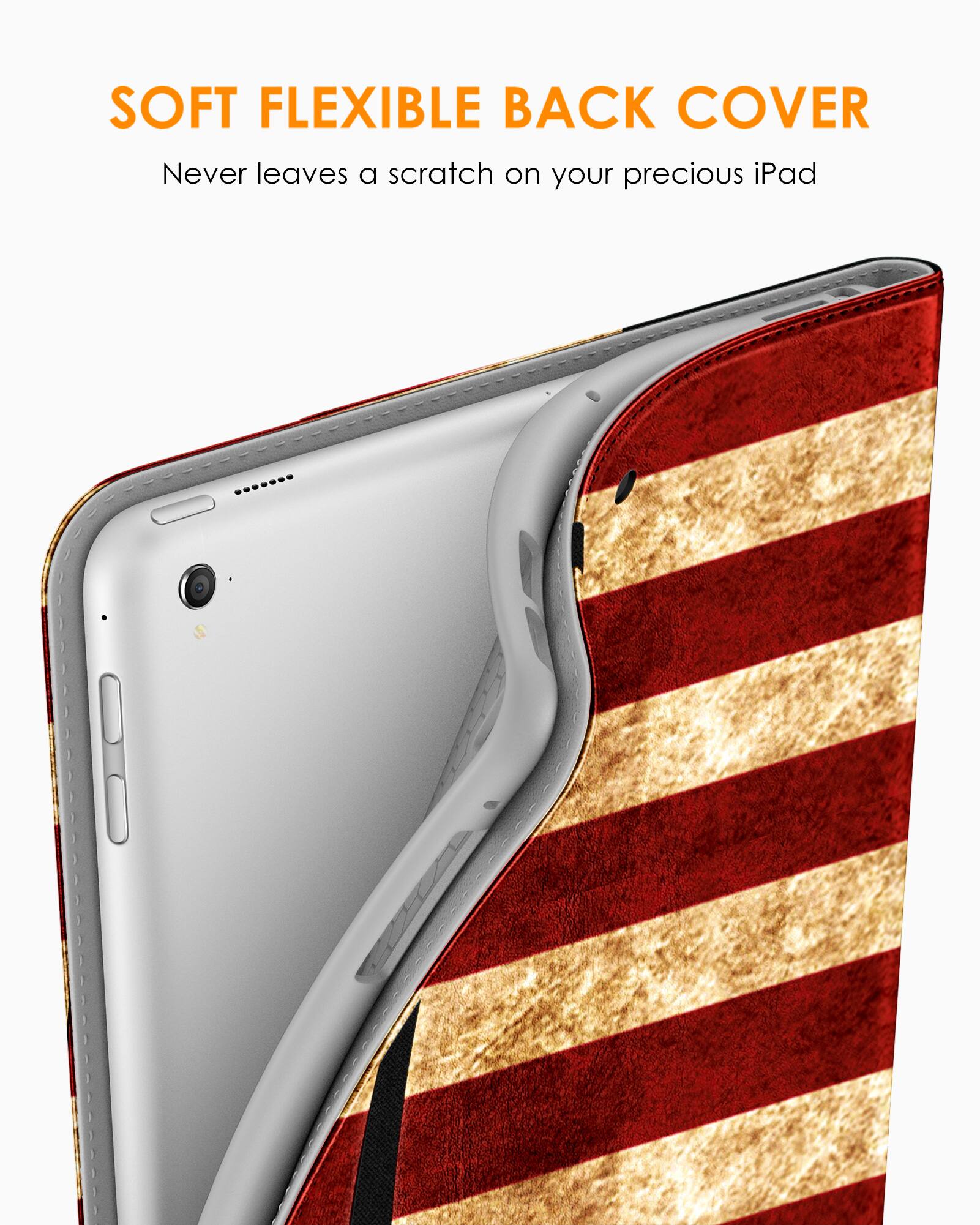 SOFT FLEXIBLE BACK COVER
Never leaves a scratch on your precious iPad