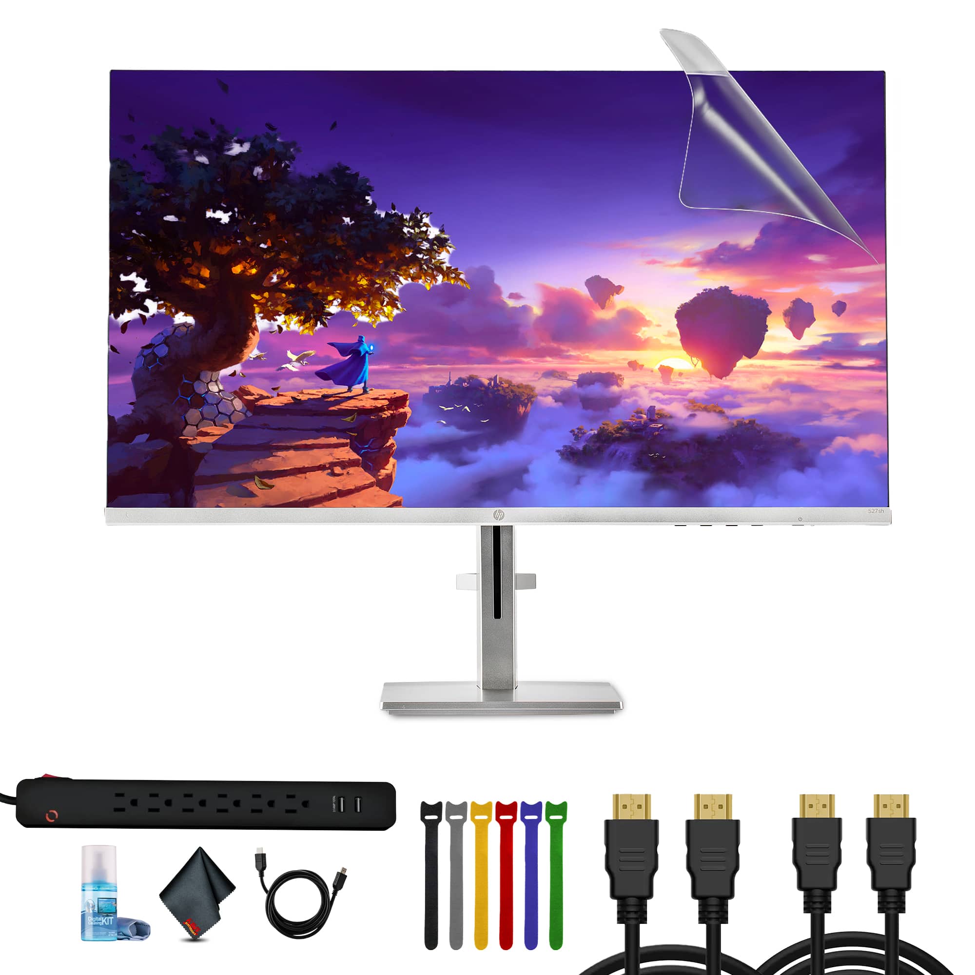 HP - Series 5 27 inch FHD Height Adjust Monitor - 527sh Bundle