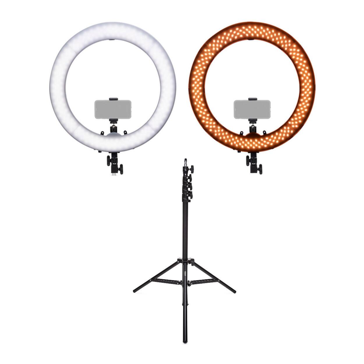 Angle. Koah - Koah SOL SPHERE 19-Inch 55W Ring Light Kit with Air Cushioned Stand, Bag, Holder.