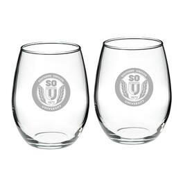 Jardine - Southern Oregon Raiders 21oz. Two-Piece Stemless Wine Glass Set - Multicolor