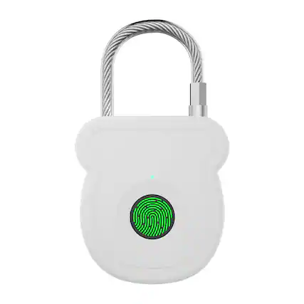 Front. Cluzine - Mini Smart Fingerprint Padlock,Portable,For Luggage,Locker,Gym,Student Dorm.