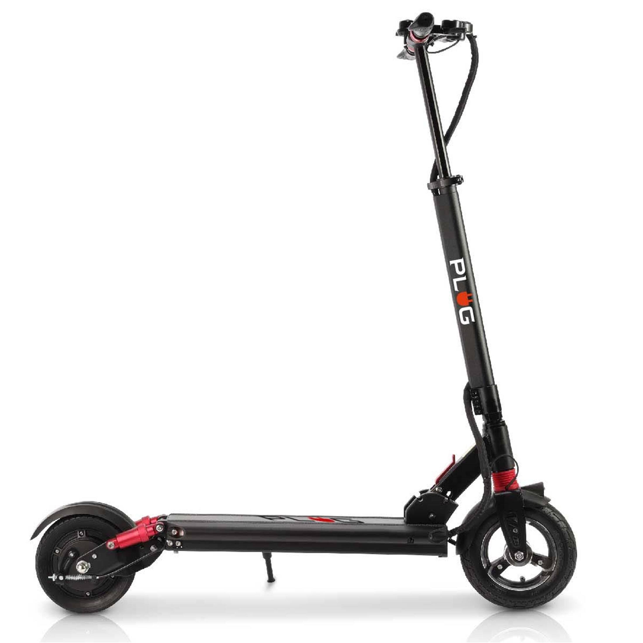 Left. GoPowerBike - GoPowerBike PlugCity Foldable Electric Scooter, 500W motor 48V Battery, UL2272 - Black.