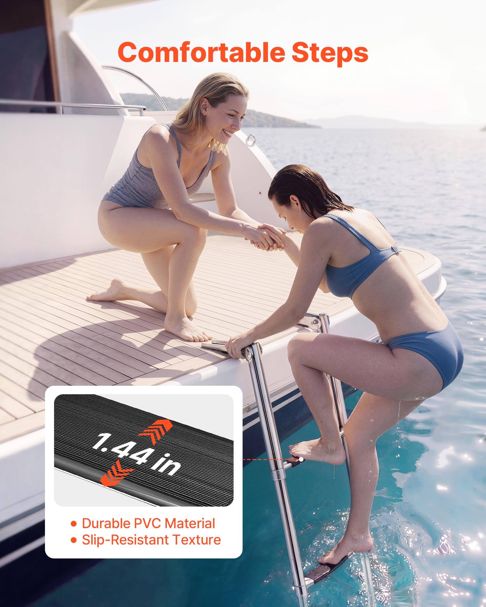 Comfortable Steps

1.44 in in Durable PVC Material Slip-Resistant Texture

- Durable PVC Material
- Slip-Resistant Texture