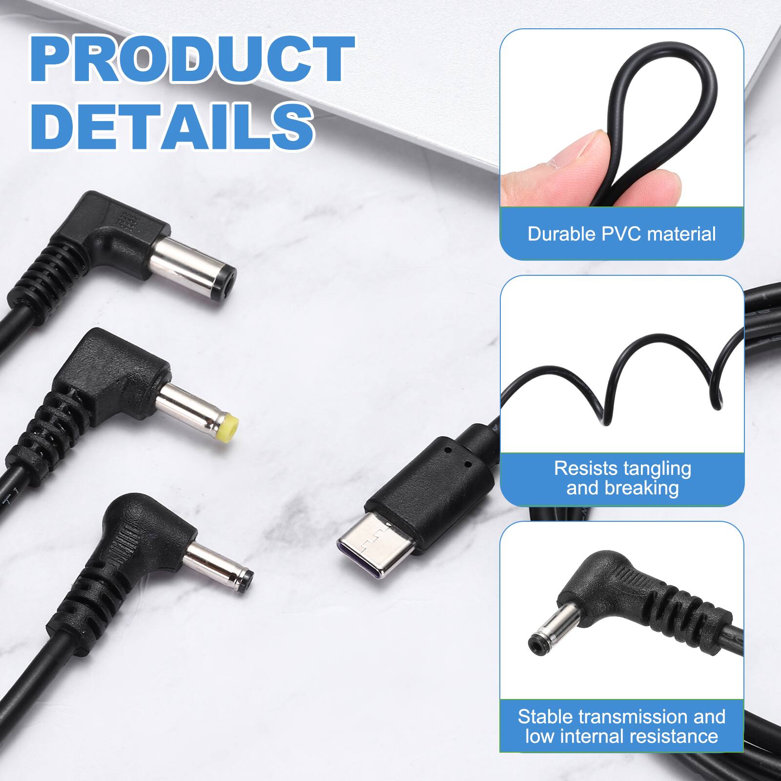 PRODUCT DETAILS

- Durable PVC material
- Resists tangling and breaking
- Stable transmission and low internal resistance