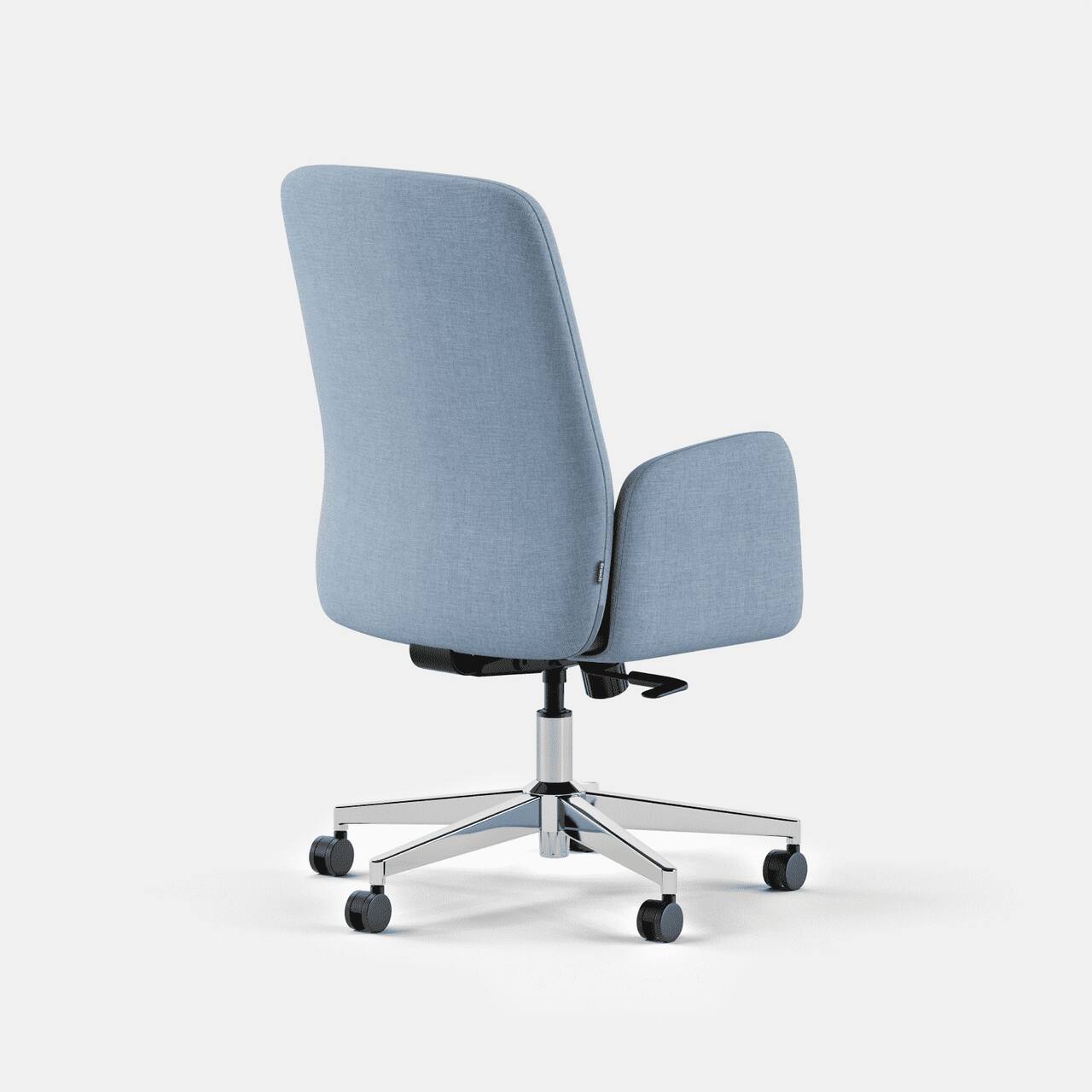 Left. Branch Furniture - Branch Softside Mid-Century Modern High Back Office Chair – Removable Arms, Adjustable Height, Cloud-Like Comfort - Skylight.