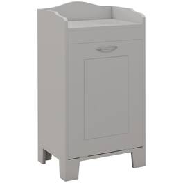 Homcom - 31" Tilt Out Laundry Hamper, Free Standing Home Organizer Hamper, Bathroom Storage Cabinet - Gray