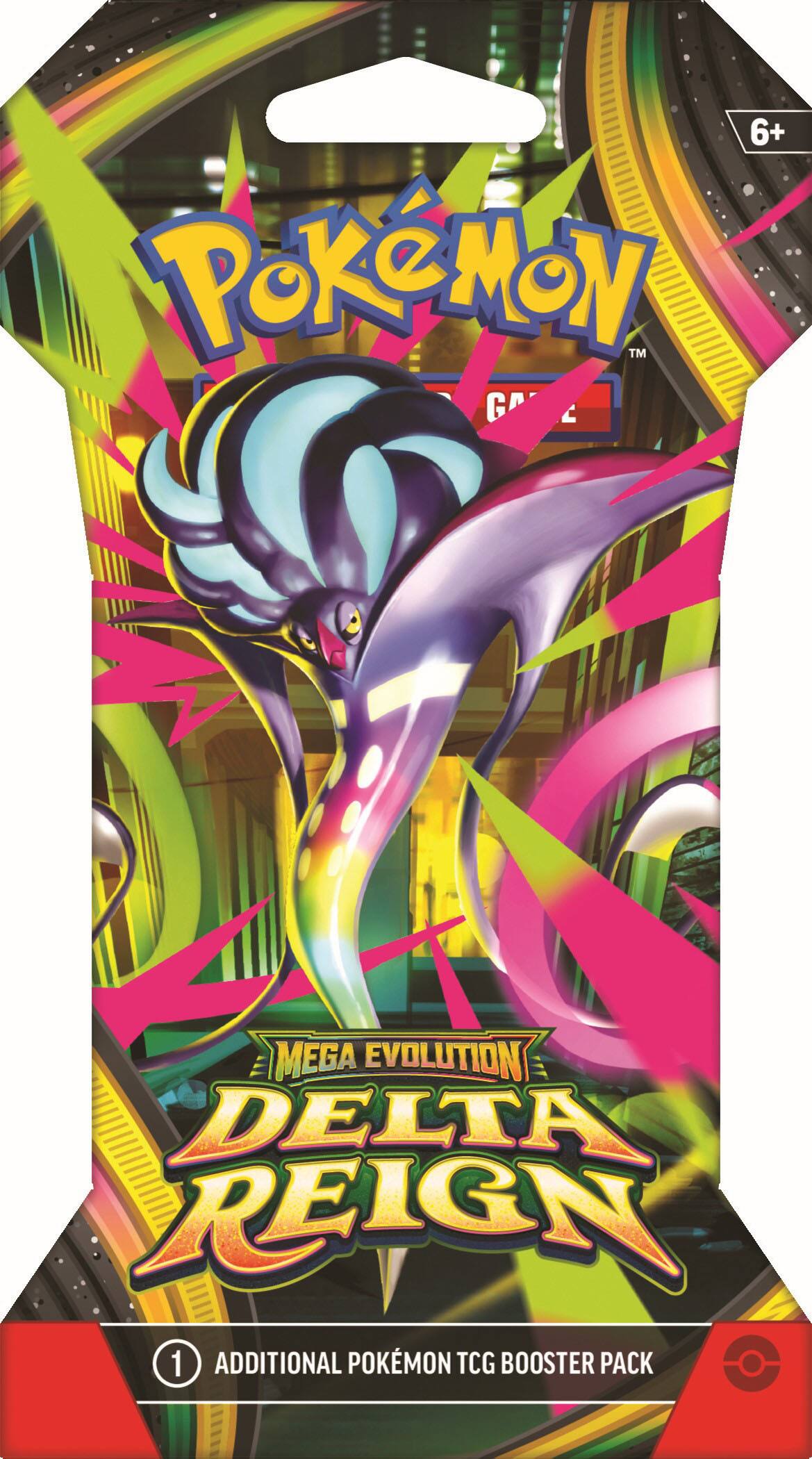 6+ Pokémon™ GA  
Mega Evolution Delta Reign  
1 Additional Pokémon TCG Booster Pack
