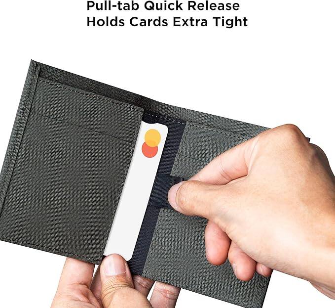 Pull-tab Quick Release  
Holds Cards Extra Tight