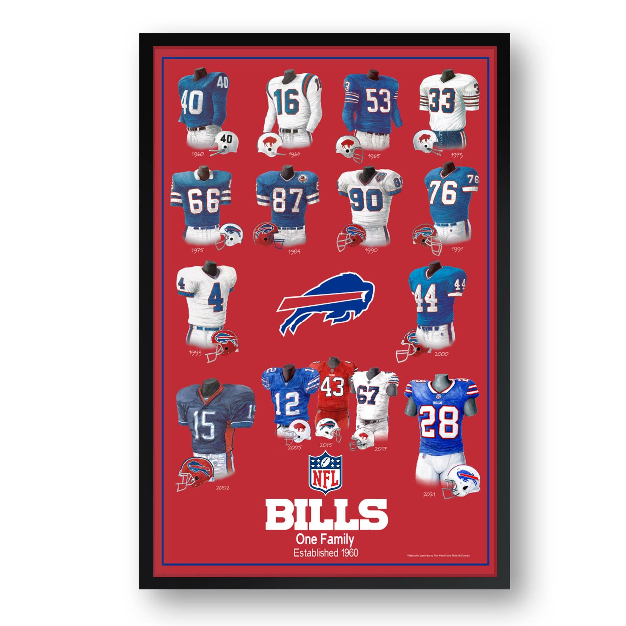 Buffalo Bills 27" x 39" Uniform Heritage Framed Art Print