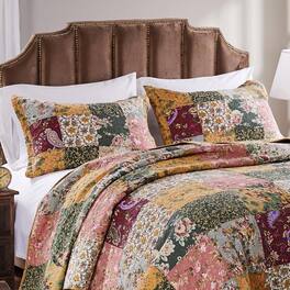 BreeBe - Antique Chic Quilt Set 3-Piece Full/Queen - Multi