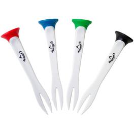 Callaway - Golf 4 Pack Par-Tee Quick Fix High Performance 3.75" Plastic Tees - Multi color