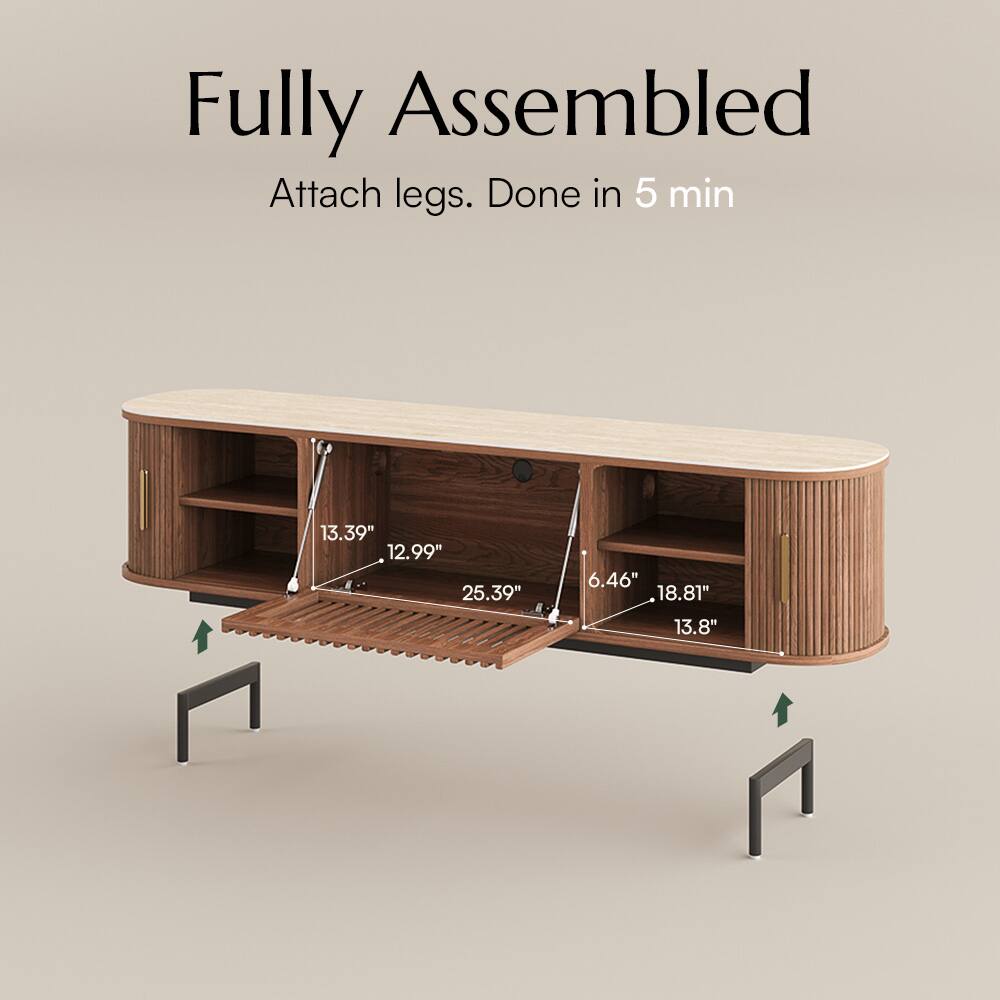 Fully Assembled  
Attach legs. Done in 5 min  

13.39"  
12.99"  
25.39"  
6.46"  
18.81"  
13.8"
