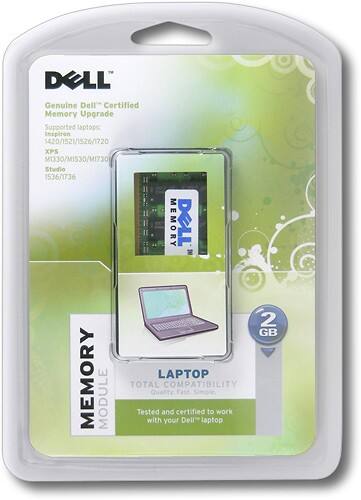 Front Standard. Dell - 2GB PC2-5300 DDR2 SoDIMM Laptop Memory.