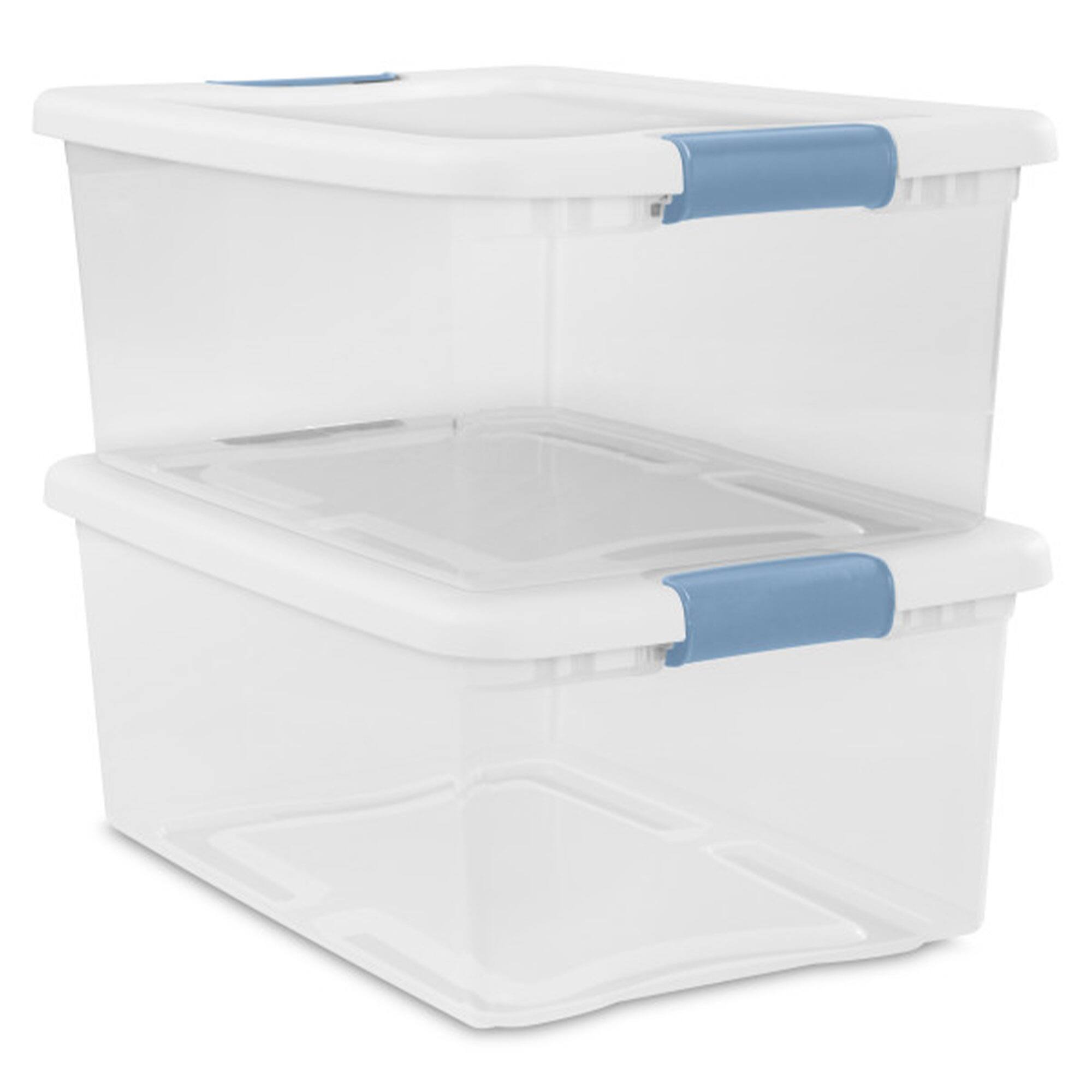 Alt View 8. Sterilite - Sterilite Plastic 15 Quart Storage Box Container with Latching Lid, 24 Pack.