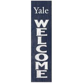 Jardine - Yale Bulldogs 12'' x 48'' Outdoor Leaner Welcome Sign - Navy