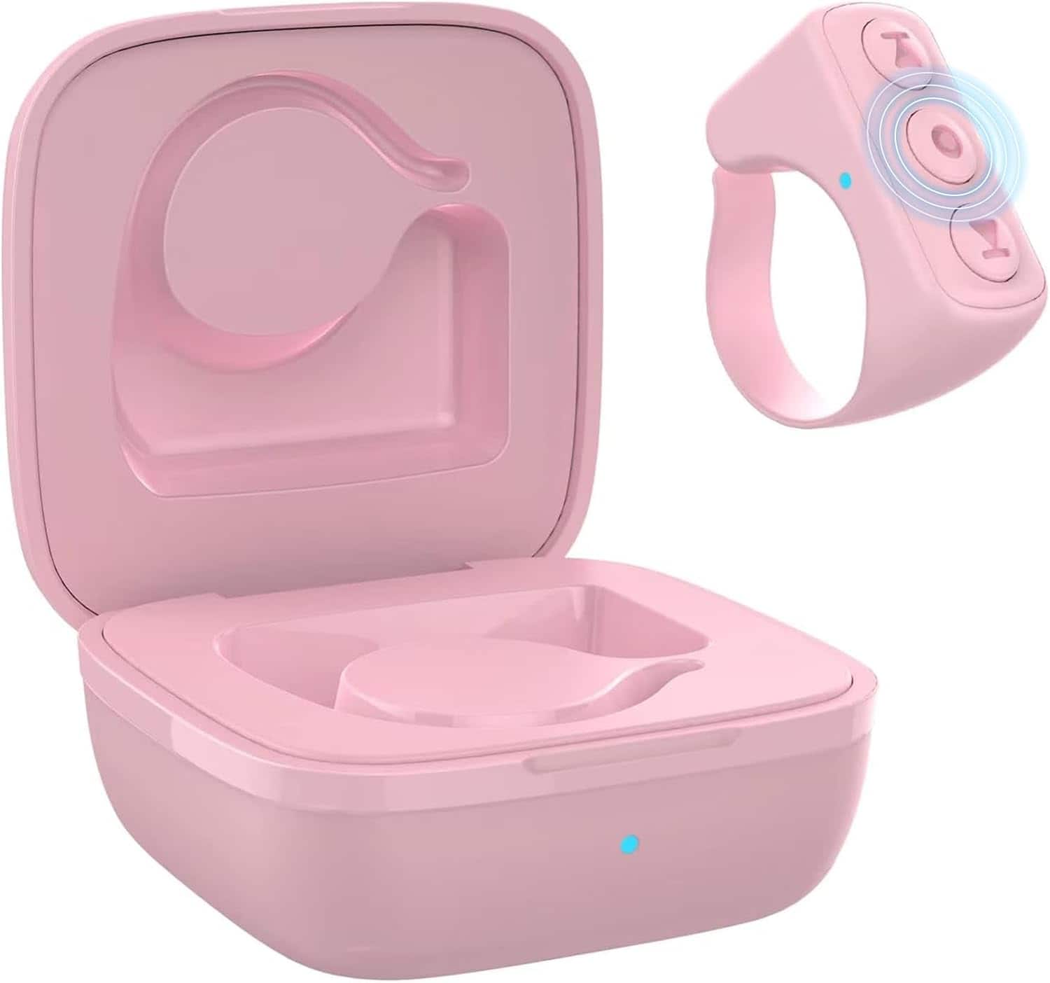 ACJPR - TikTok Bluetooth Ring Remote – Page Turner, Camera Shutter, Pink, iOS/Android