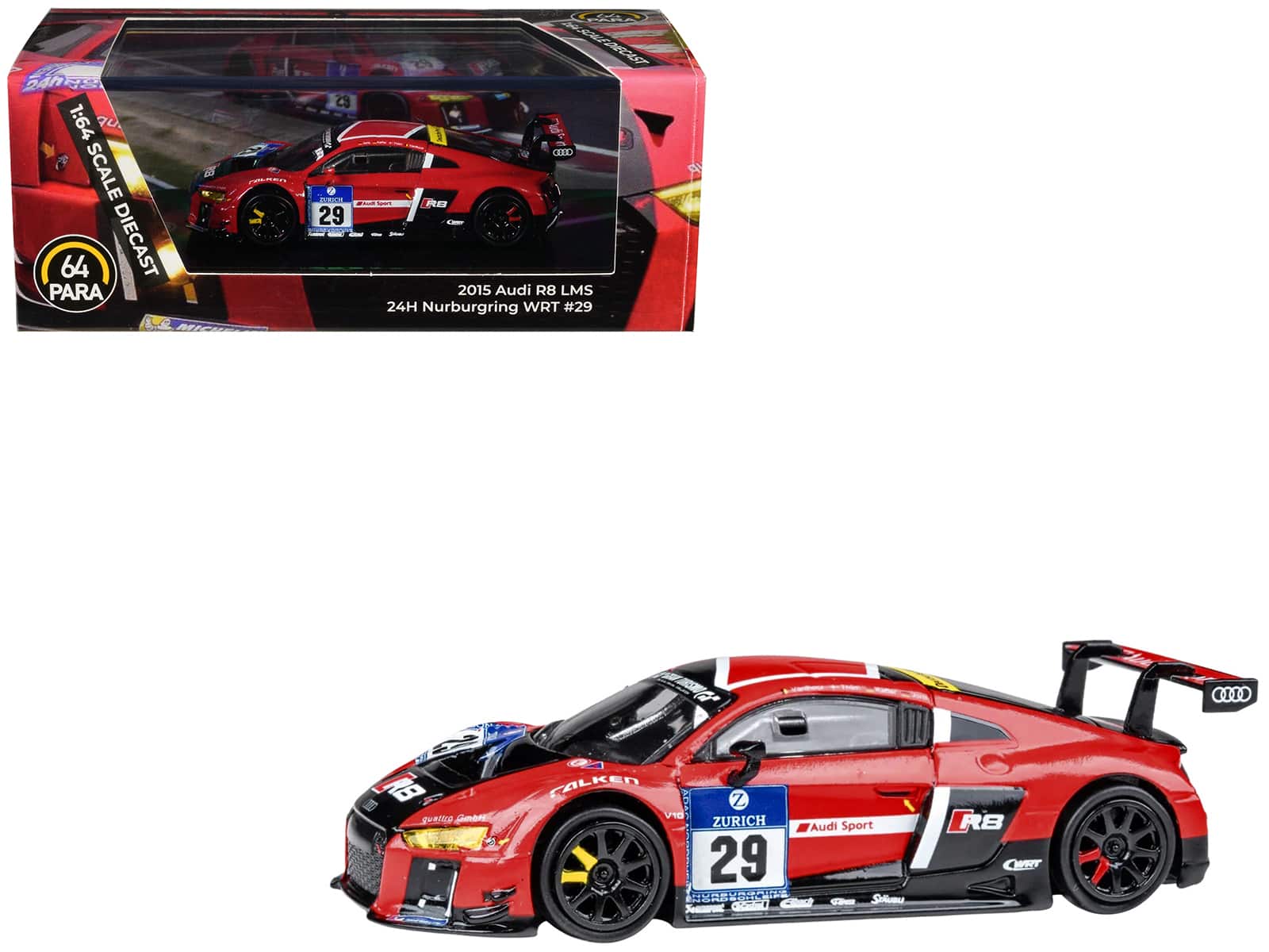 "Audi R8 LMS #29 ""Audi Sport Team WRT"" ""24 Hours of Nurburgring"" (2015) 1/64 Diecast Model Car by Paragon" price history on PriceWatchPro