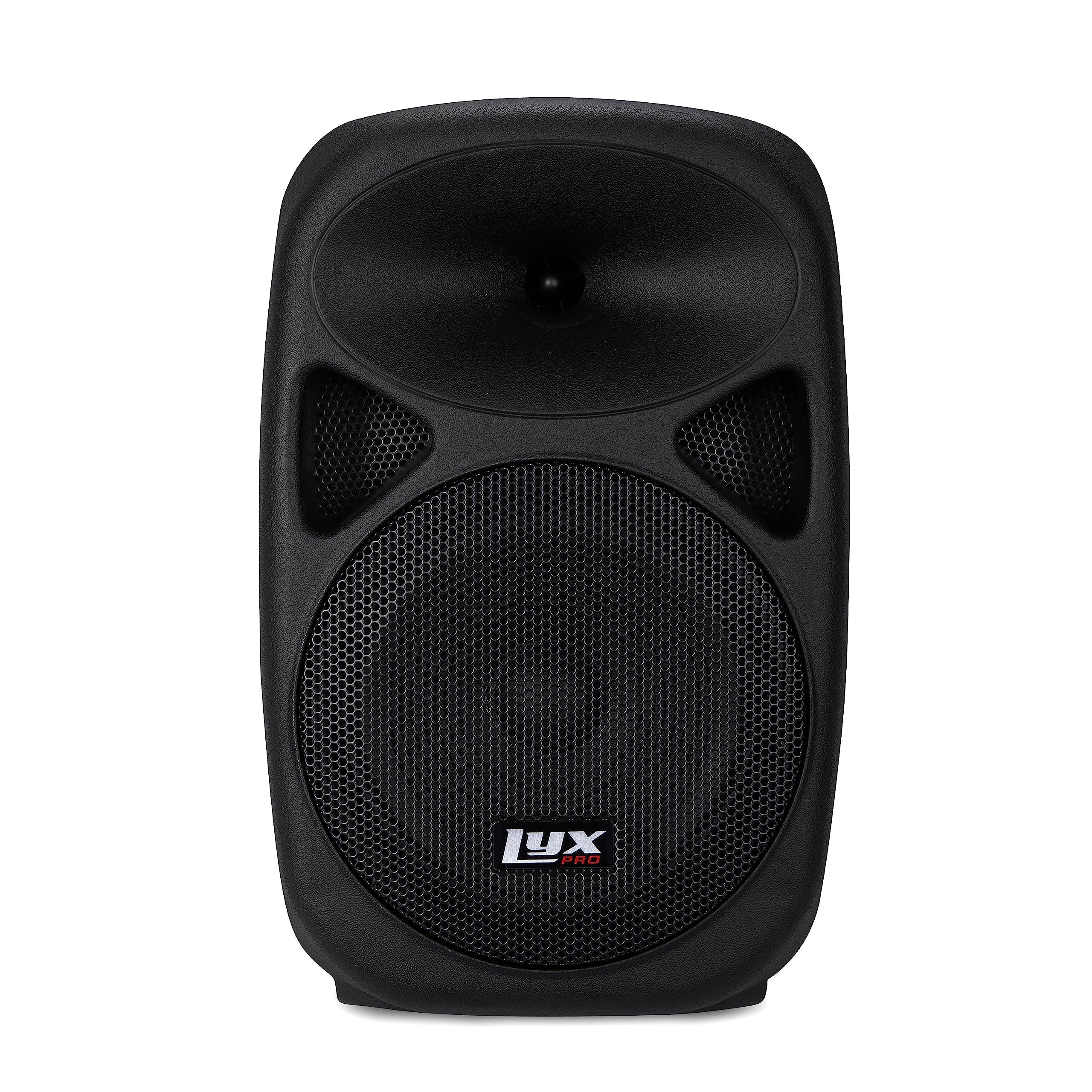 Front. Lyxpro - 8 Inch Rechargeable Battery PA Speaker, PA System W/Equalizer SD Slot & Built-in Bluetooth.