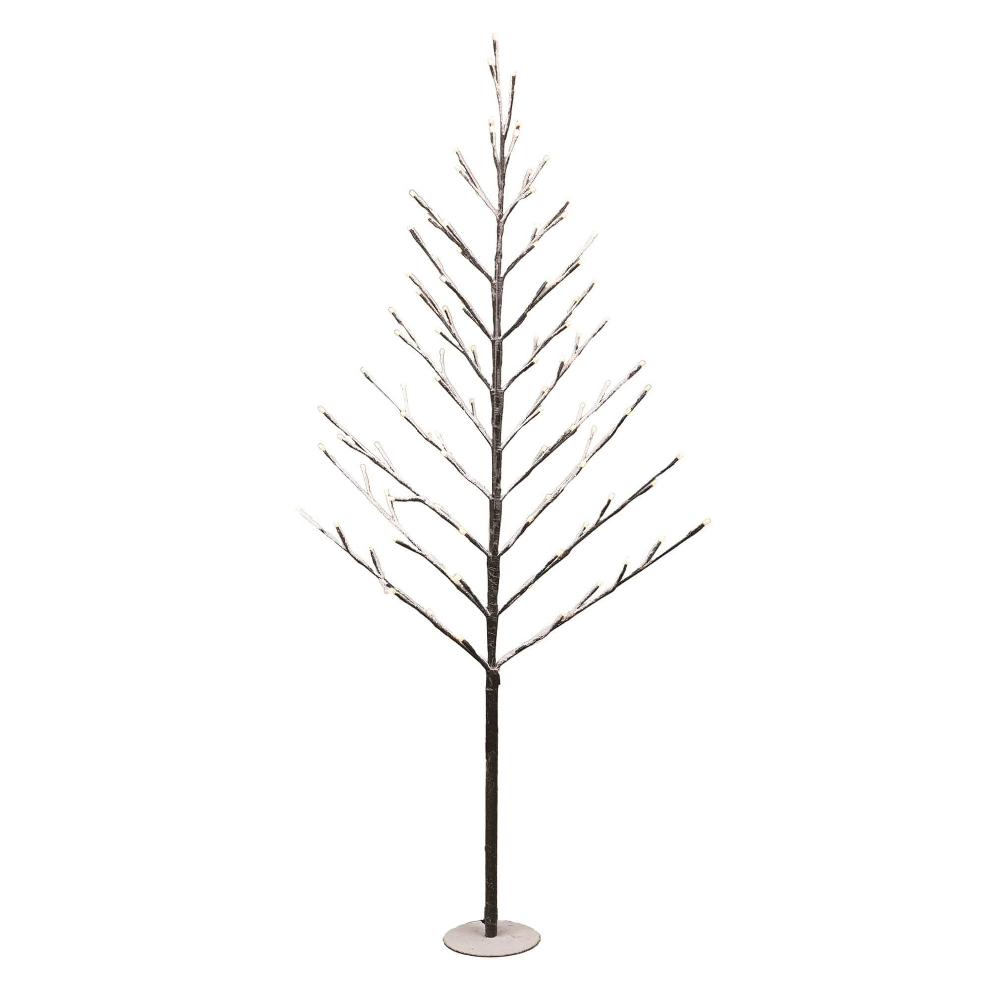 BreeBe - LED Lighted Tree 38"H - Black/Silver
