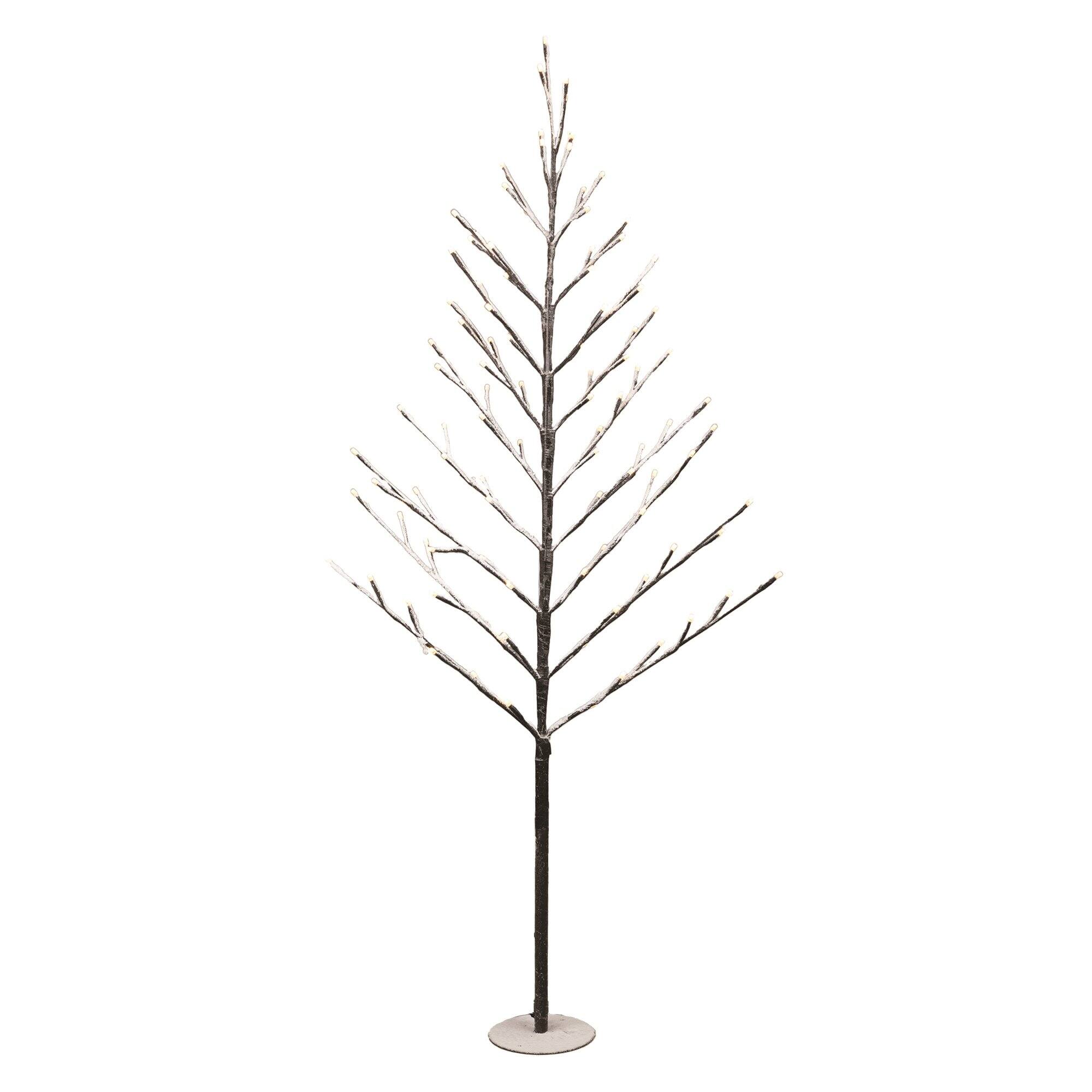 BreeBe - LED Lighted Tree 38"H - Black/Silver