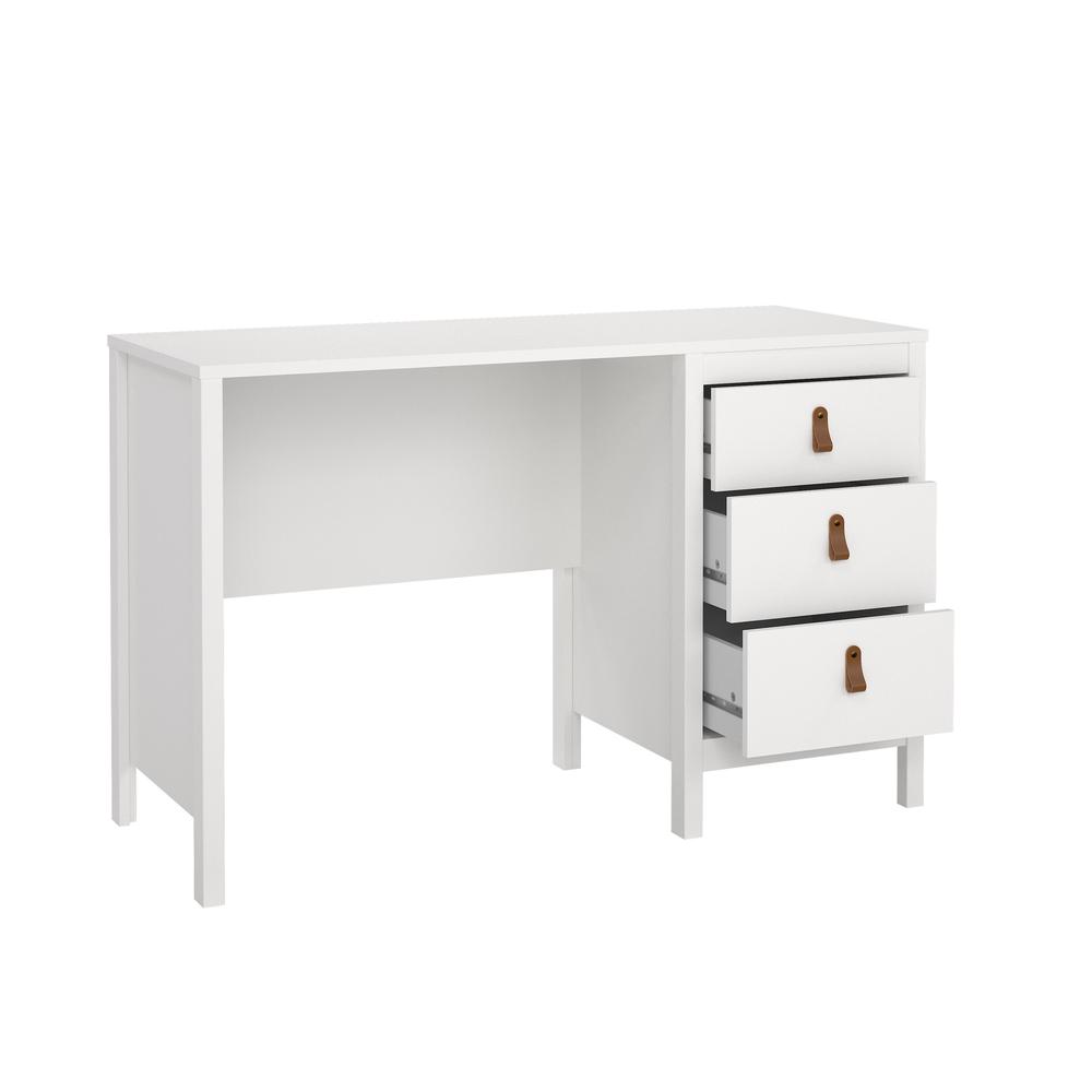 Alt View 10. Tvilum - Madrid Home Office Writing Desk with 3 Storage Drawers - White.