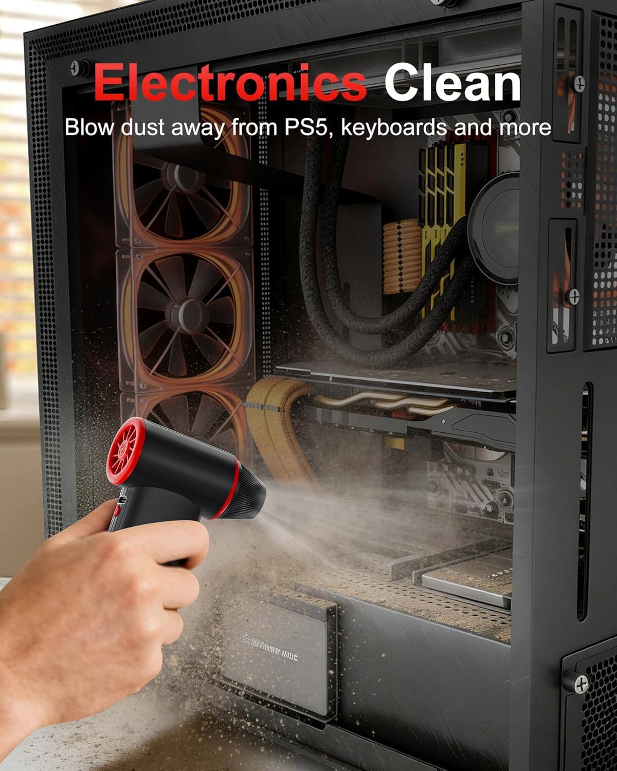 Electronics Clean  
Blow dust away from PS5, keyboards and more