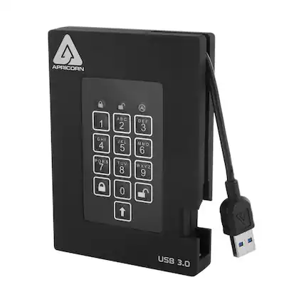 APRICORN
1 ABC 2 DEF 3 GHI 4 JKL 5 MNO 6 PQR 7 TUV 8 WXYZ 9 0
USB 3.0
