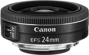 EF-S24mm F2.8 STM Standard Lens for Canon EOS DSLR Cameras - Black - Front_Zoom