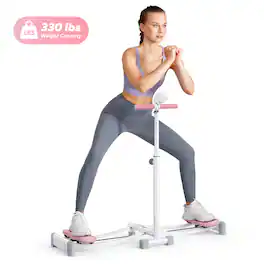 MERACH - SKI Machine Exercise Trainer Cardio Fitness Equipment Full Body Workout - White